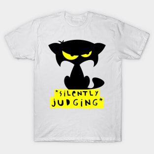 Funny black cat T-shirt – Silently judging (Mozart) T-Shirt